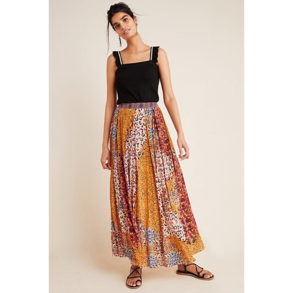 NWT Anthropologie Bhanuni by Jyoti Panthera Maxi Skirt
